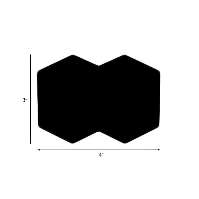 Moderna LED de 2/3/4 LED Montaje negro Hexágono Hexagon Luz montada con sombra de aluminio, luz de color RGB