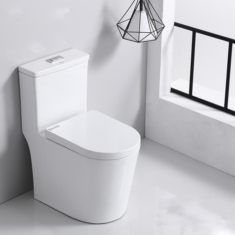 Traditional Floor Mounted Flush Toilet White Urine Toilet with Seat for Bathroom