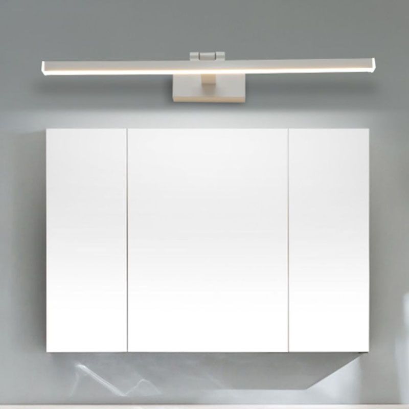 Modern Simplicity LED Wall Light Linear Shape Mirror Wall Lamp in White