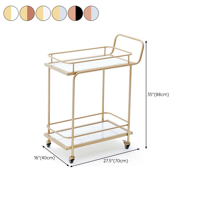 34.65" High Modern Style Prep Table Rolling Metal Prep Table for Kitchen