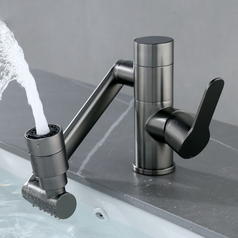 Modern Widespread Sink Faucet Solid Color Stainless Steel Centerset Lavatory Faucet