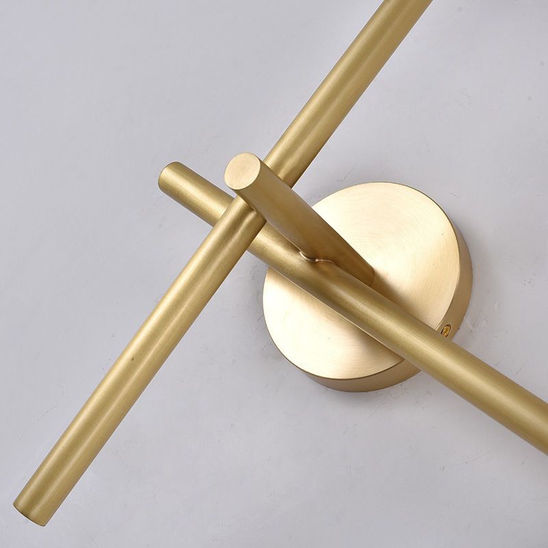 Modern Simplicity Wall Mounted Light Creative Crisscross in Gold Finish Sconce Light for Bedroom