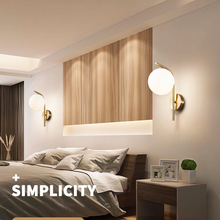 Zeitgenössische globale Wandmontagleuchte Milchglas Wandmontagelampe für das Restaurant