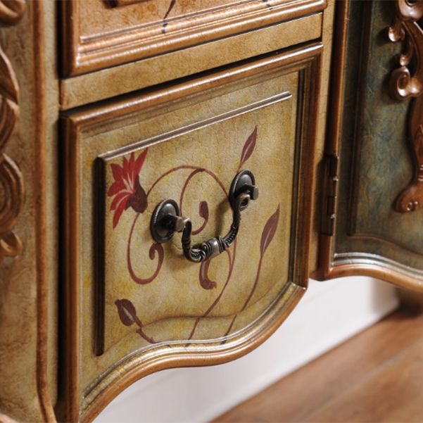 French Country Wooden Console Table Rectangle Console Sofa Table for Hall