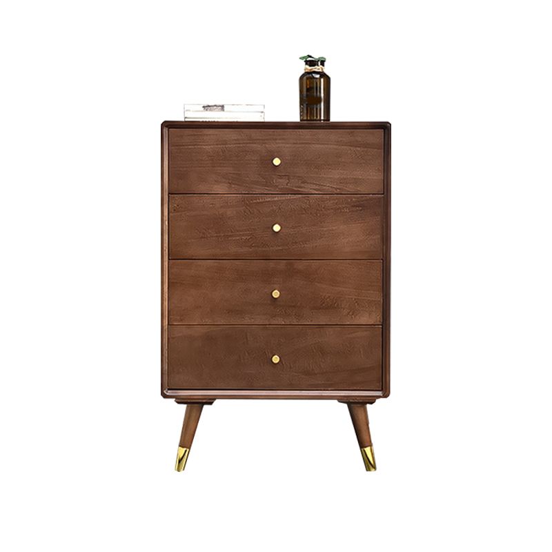 Vertical Modern Chest Bedroom Storage Chest in White and Brown