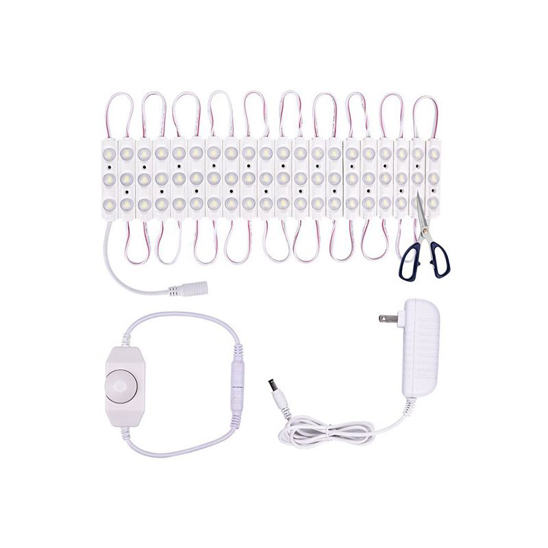 Éclair de maquillage linéaire en plastique Light Vanity Strip Light en blanc pour les dressings