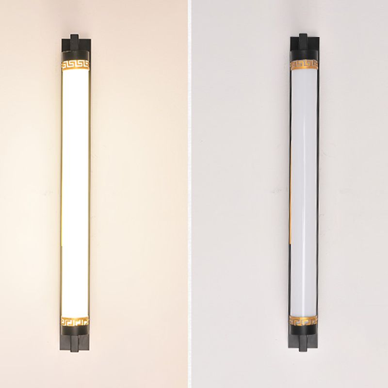 Illuminazione da parete in metallo in metallo lineare moderno 1- Light Montaggio a parete specchio lampada