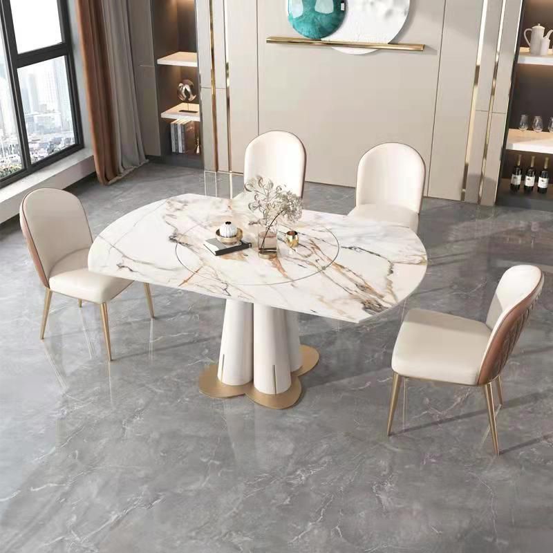 Glam Rectangle Table Set 1/3/4/5/7/9 Pieces Dining Set for Home Use