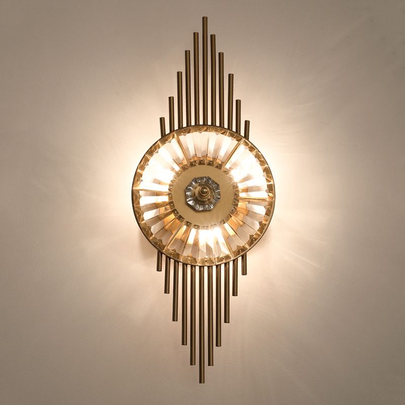 Modern Style Wall Lamp Metal 1 Light Sconces in Gold for Bedroom