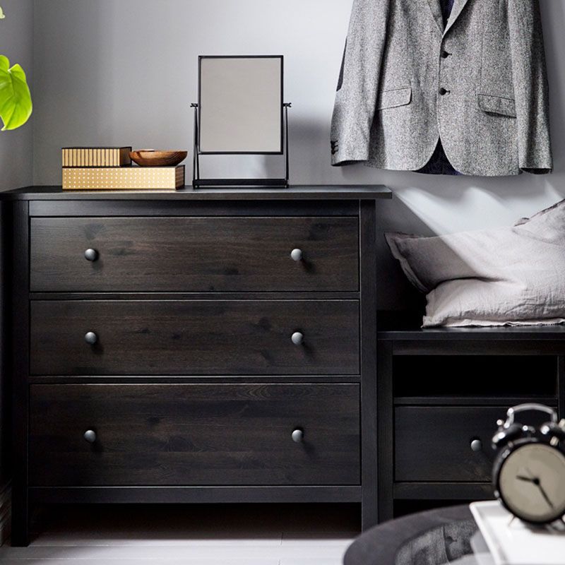 Contemporary Horizontal Chest Bedroom Storage Chest with 3 Drawers
