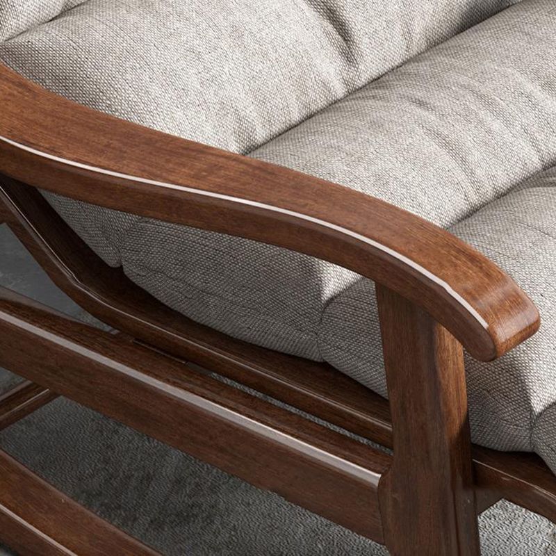 Mid Century Modern Sofa Rocking Chair Indoor Wooden Rocking Chair with Cushion