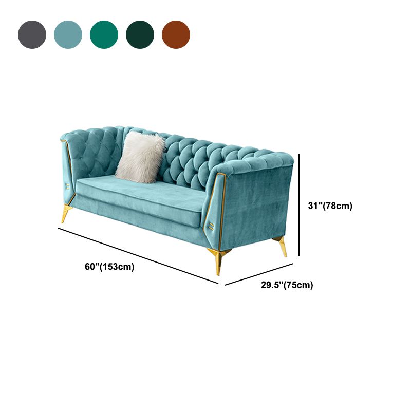 30.70" High Tuxedo Arm Sofa with Tufted Split-Back for Living Room