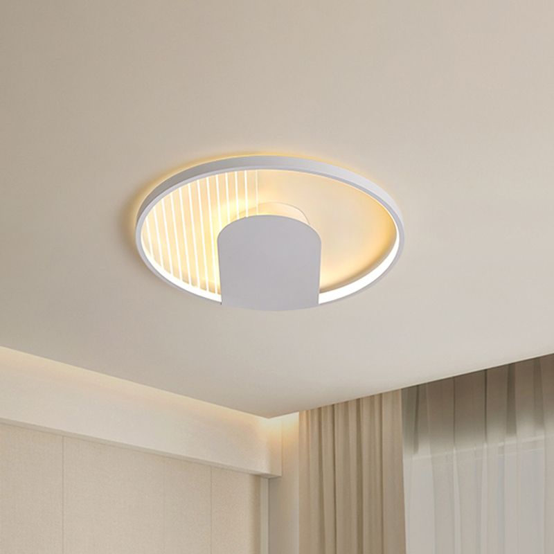 Minimalist U Shaped Flush Mount Acrylic Bedroom 18"/21.5" Wide LED Ceiling Light Fixture in Warm/White Light