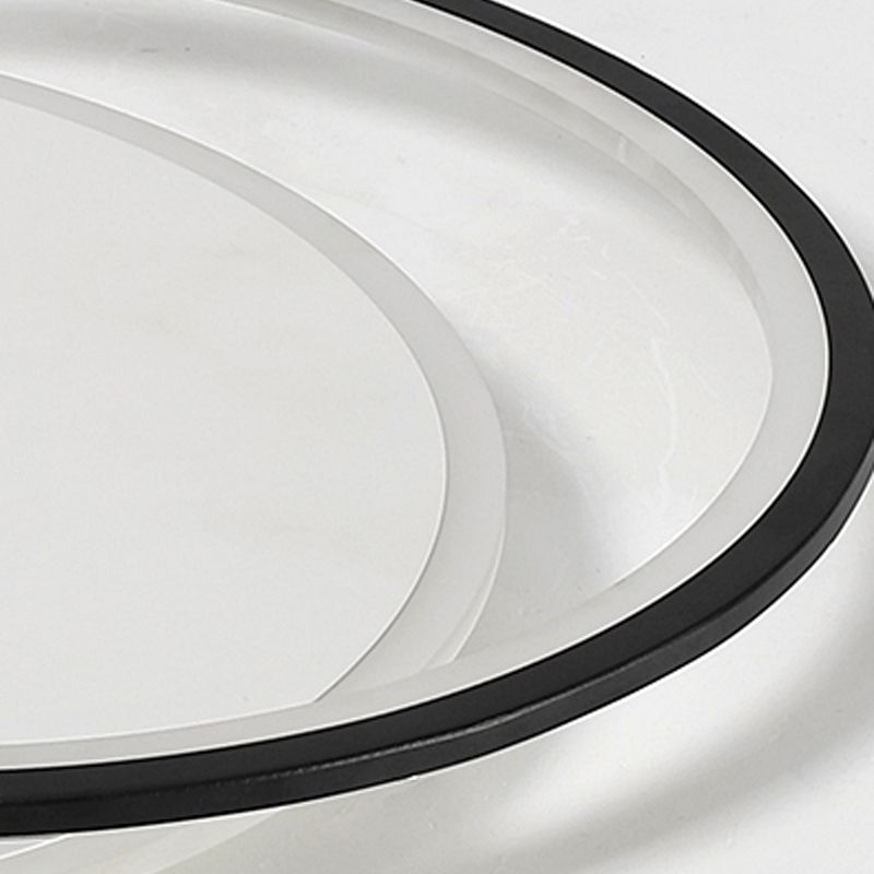 Black Circles Ceiling Light Fixture Minimalist LED Metal Ceiling Flush Mount
