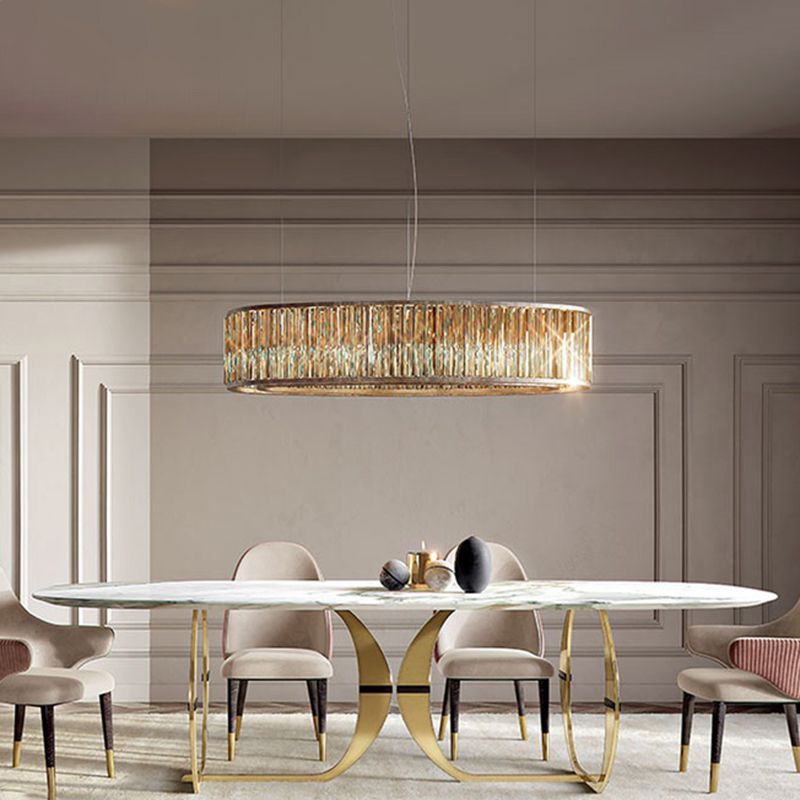 Rectangle Double Pedestal Furniture Luxury Style Stone Dining Room Collection