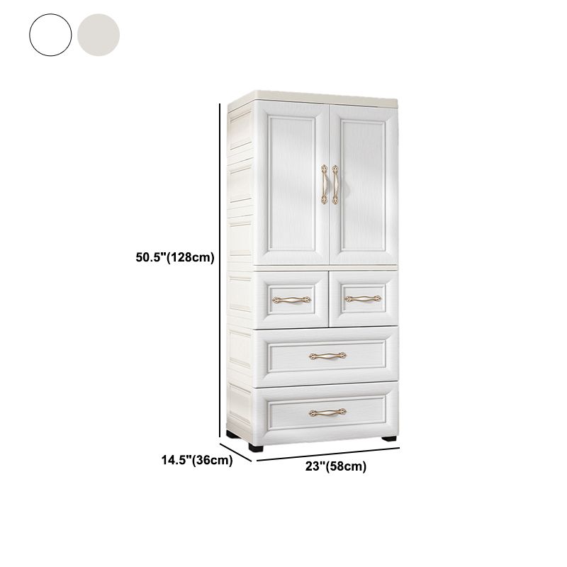 Plastic Storage Cabinet for Bedroom Modern Hinged Door Cabinet