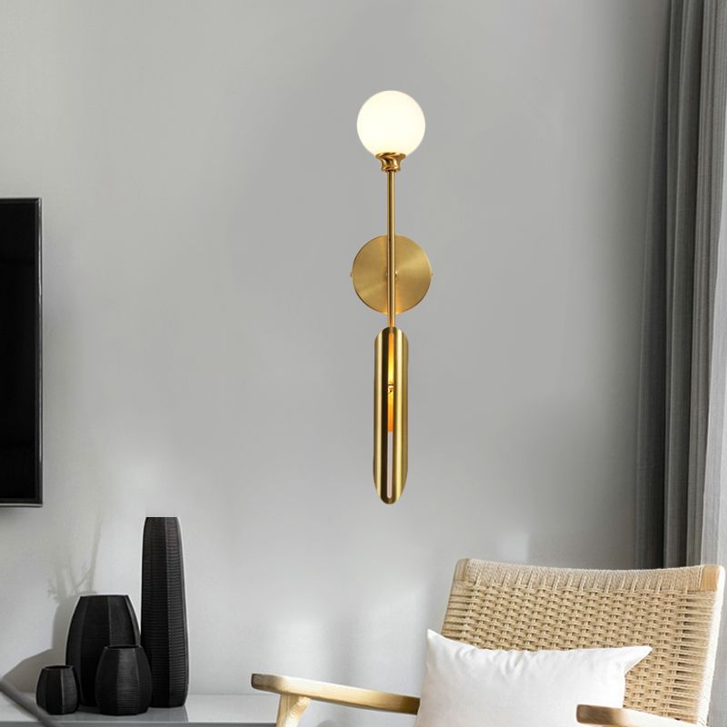 1 Light Metal Sconce Light Contemporary Gold Finish Crossed Wall Mount Light Fixture