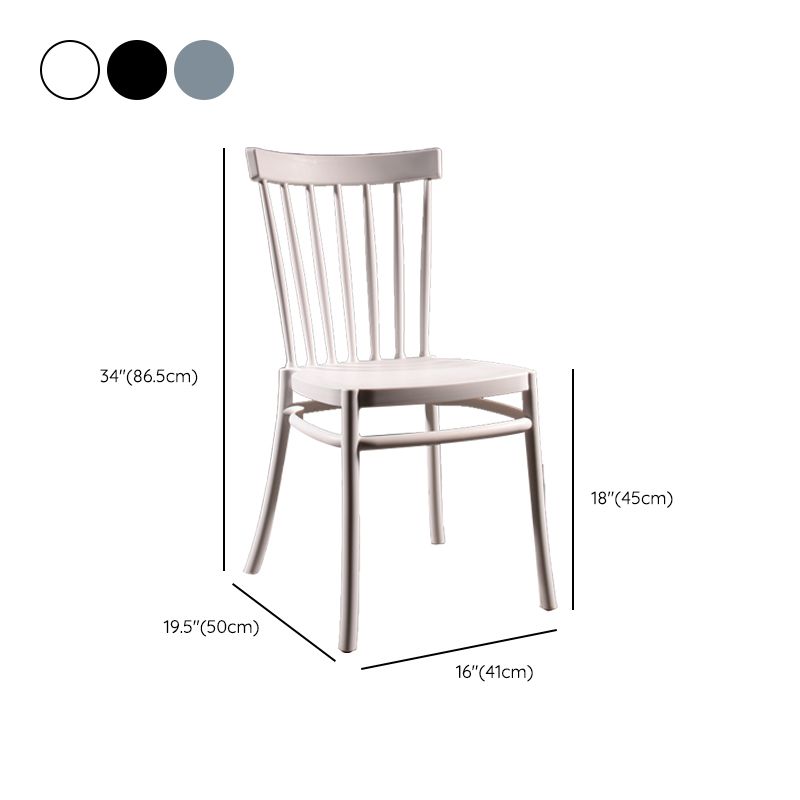 Glam Indoor-Outdoor Dining Side Chair Plastic Stacking Side Chair