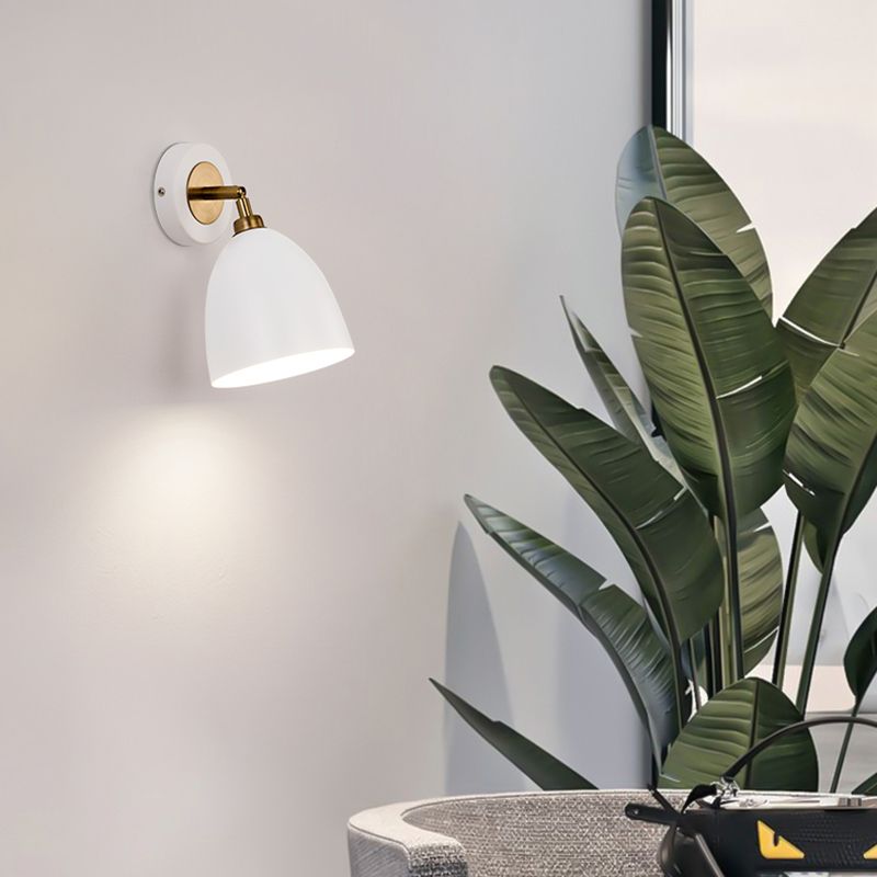 Nordic Style Iron Wall Light Cone Shape Adjustable Wall Lamp for Living Room