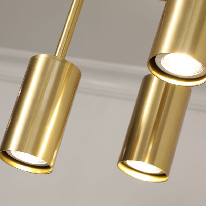 Éclairage d'éclairage de l'île de cylindre Éclairage de pendentif métallique moderne