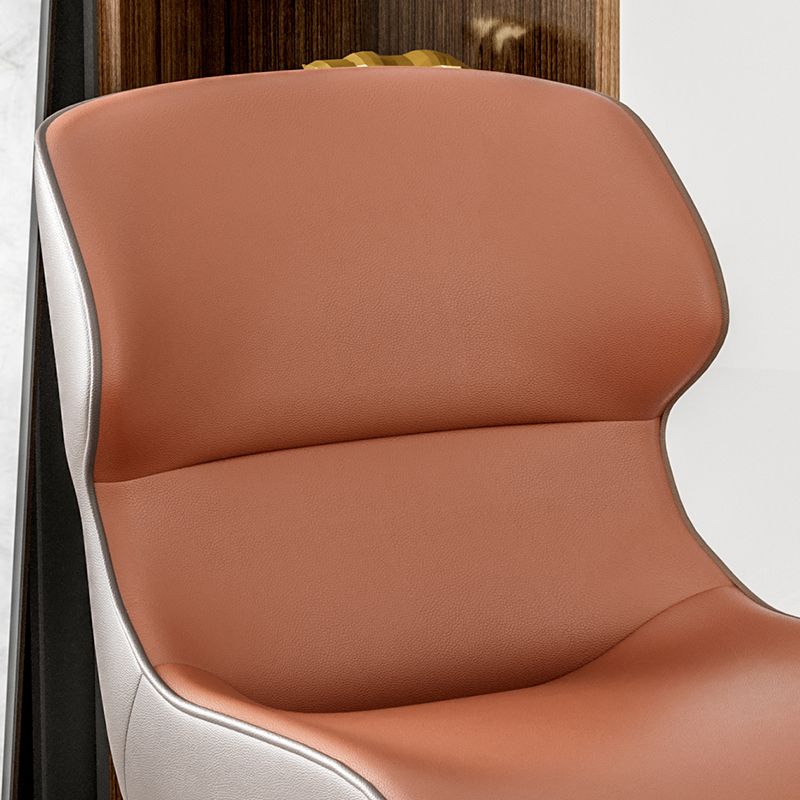 Contemporary Dining Chairs Wingback Dining Arm Side Chair with Metal Legs