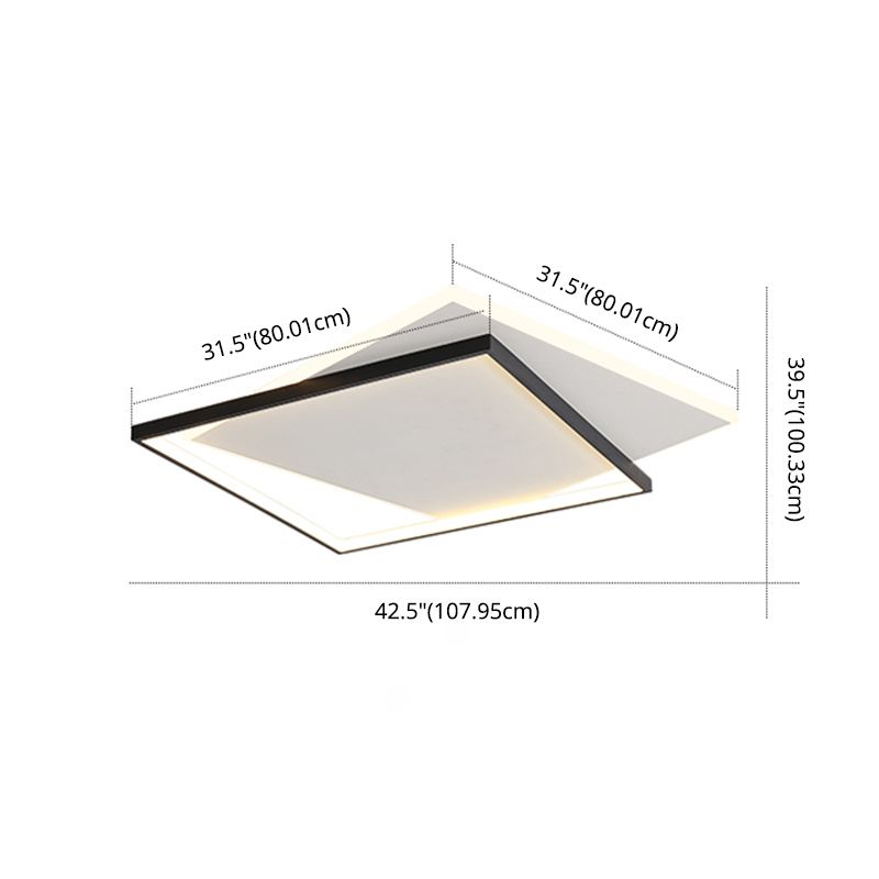 Moderne métal LED encastré luminaire salon géométrique plafond suspendu encastré