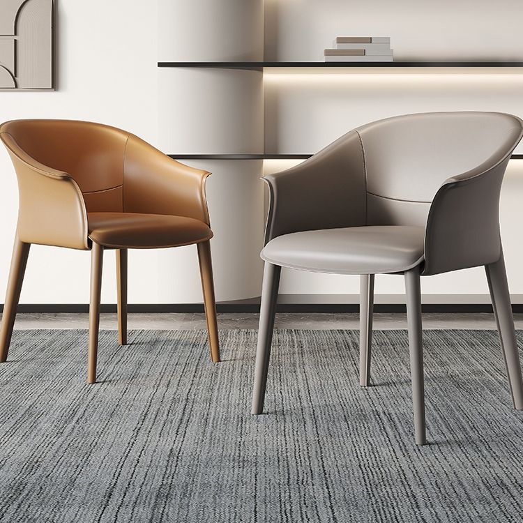 Contemporary Metal Dining Room Chair Leather Dining Chairs for Home Use