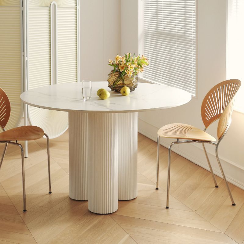 Modern White and Black in Wood Counter Table Rectangle Dining Table for Kitchen