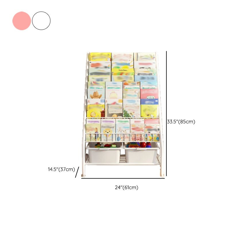 Metal Closed Back Standard Bookshelf Scandinavian Shelves Included Bookcase