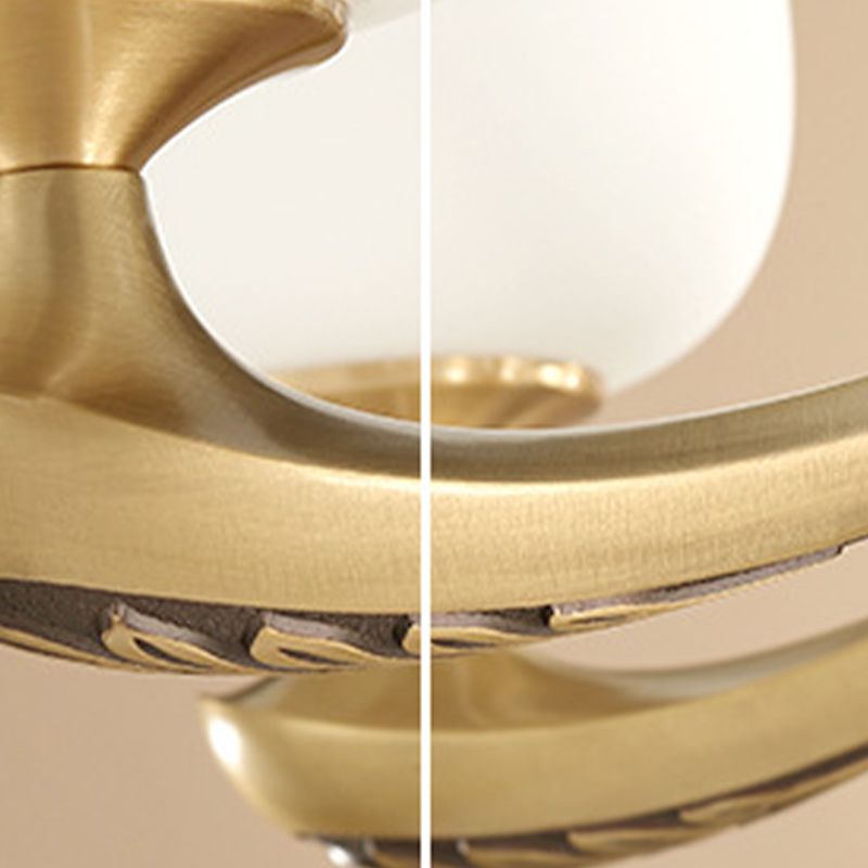 Glass American Chandelier Bowl Shape Multi Light Hanging Light pour le restaurant