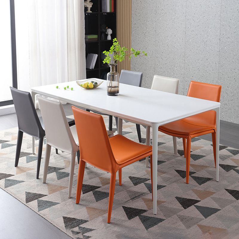 Faux Leather Dining Room Chair Modern Upholstered Dining Side Chair