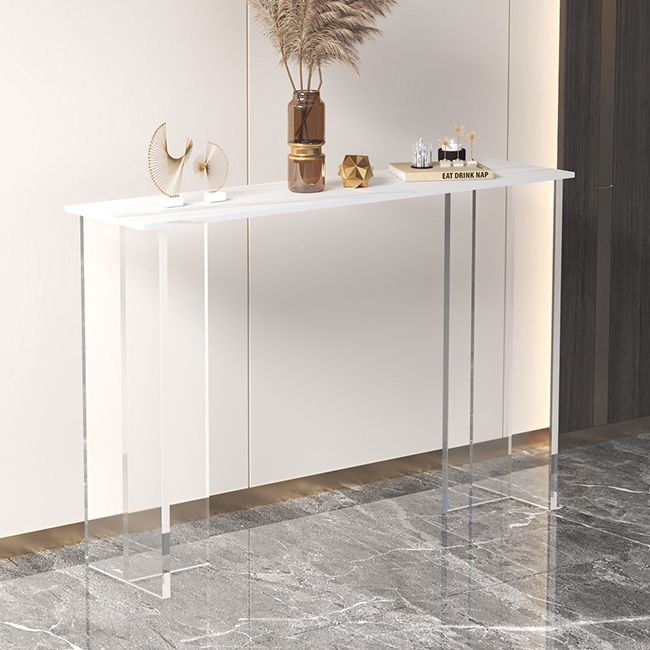 11.8" W Modern Console Accent Table Antique Finish Console Sofa Table