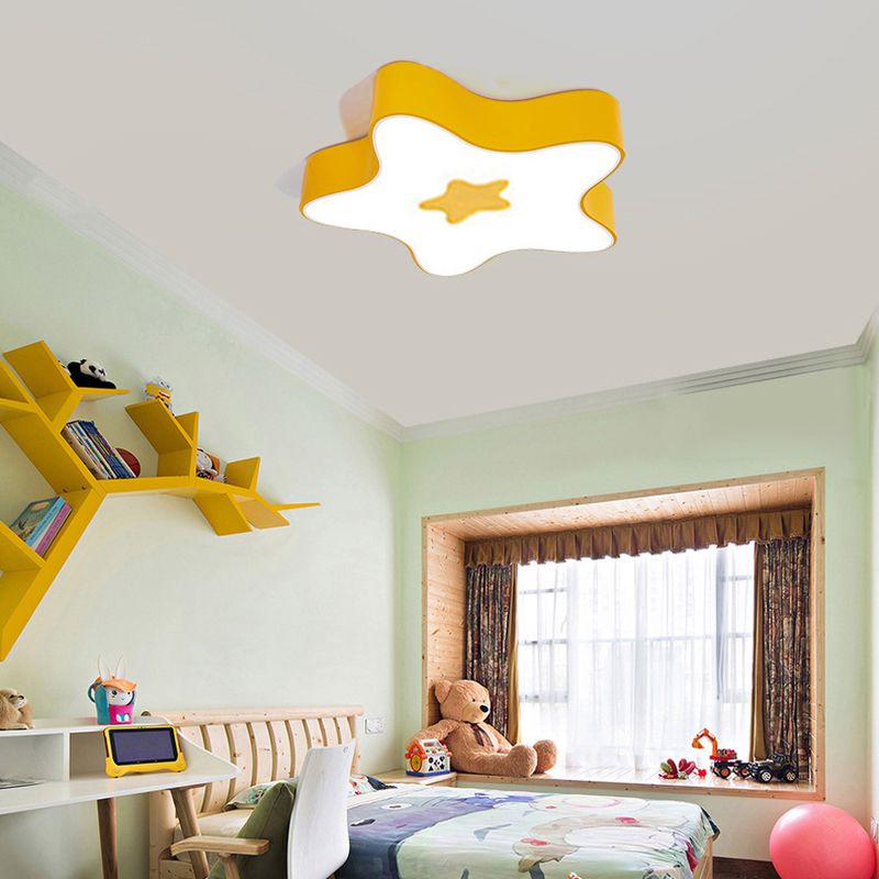 Pentagramma Forma LED Lampada da Soffitto Acrilico Moderno 1 Luce Flush Mount per Classroom