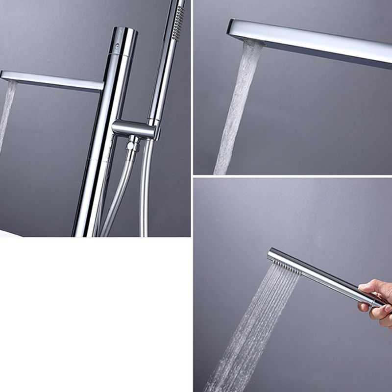 Modern Floor Standing Faucet Handheld Shower Head Bathtub Faucet