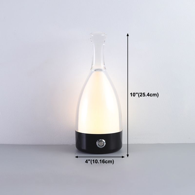 Bottle Shape Table Lamp Modern Style Glass Single Light Table Light