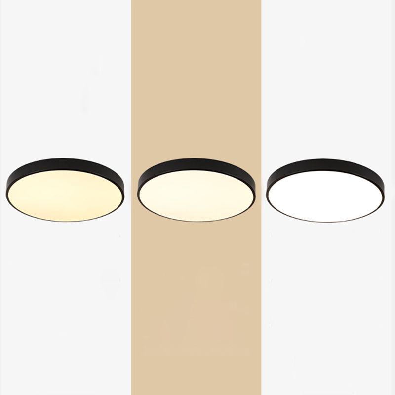 Style moderne minimaliste rond encastré lampe acrylique 1 lampe encastrée