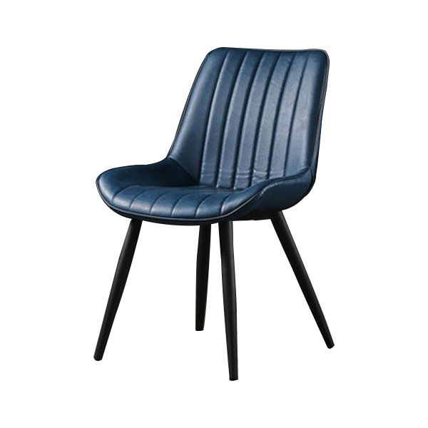 Contemporary Style Dining Chairs Dining Armless Side Chairs with Metal Legs