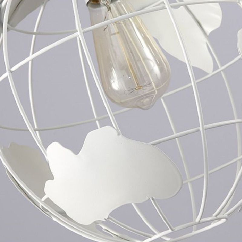 Globe Metal Hanging Pendant Light Modern Style Pendant Lighting Fixture for Bedroom