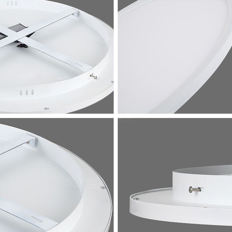 Plafonnier moderne à LED circulaire en aluminium à 1 ampoule pour chambre à coucher