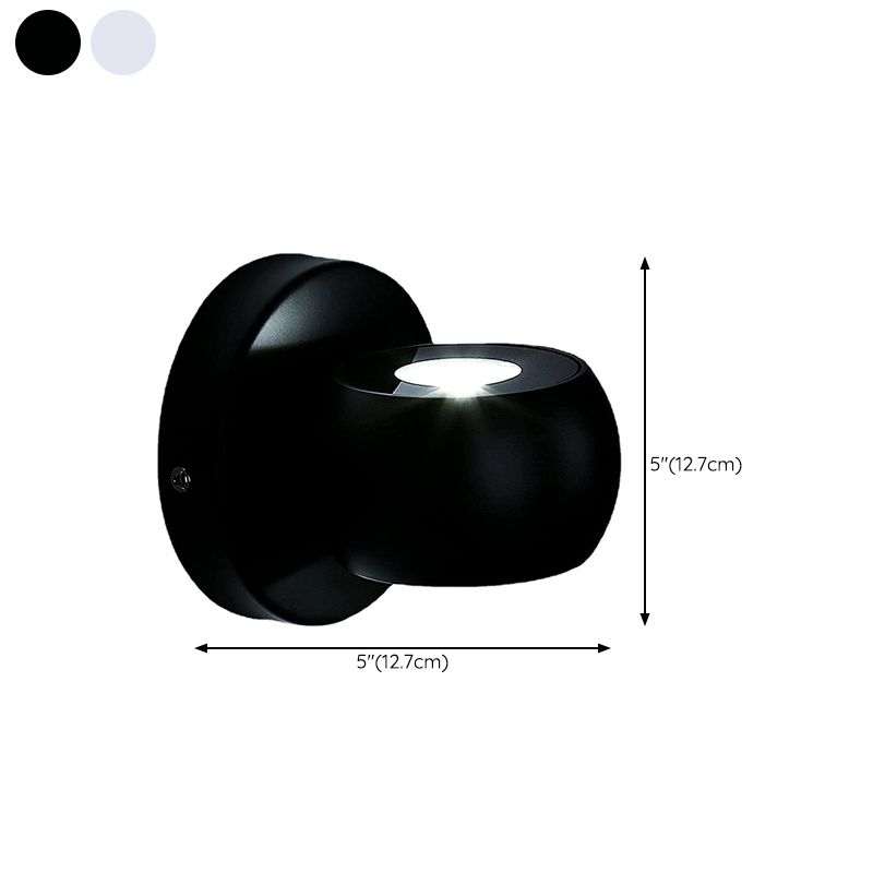 Modern Style Ball Shade Wall Lamp Metal 2 Lights Sconces for Living Room