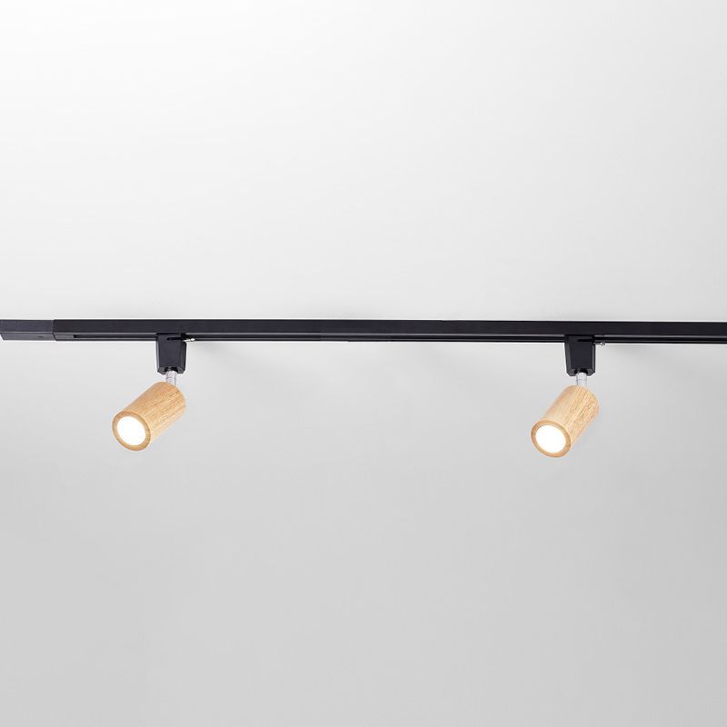 Kits d'éclairage sur rail en rondins nordiques, minimaliste japonais, pour la maison, le salon, Rail de guidage à Angle réglable, petit projecteur monté en Surface