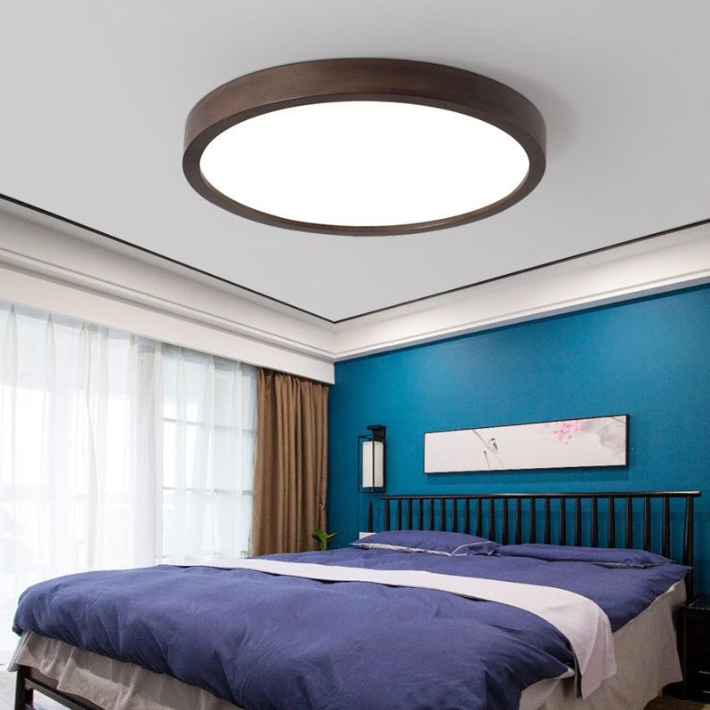 Geometría de la lámpara de techo LED de la lámpara de madera moderna 1 Monte de descarga de luz para el dormitorio de restaurante