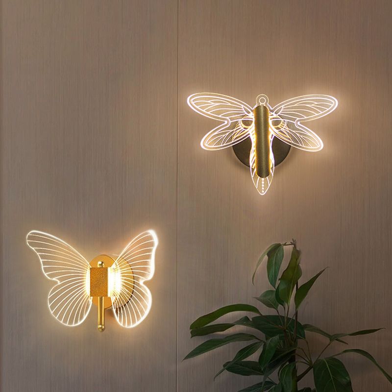 Sombra única de la pared de metal Maledina Modern Lights Lighting Lighting Lights en oro