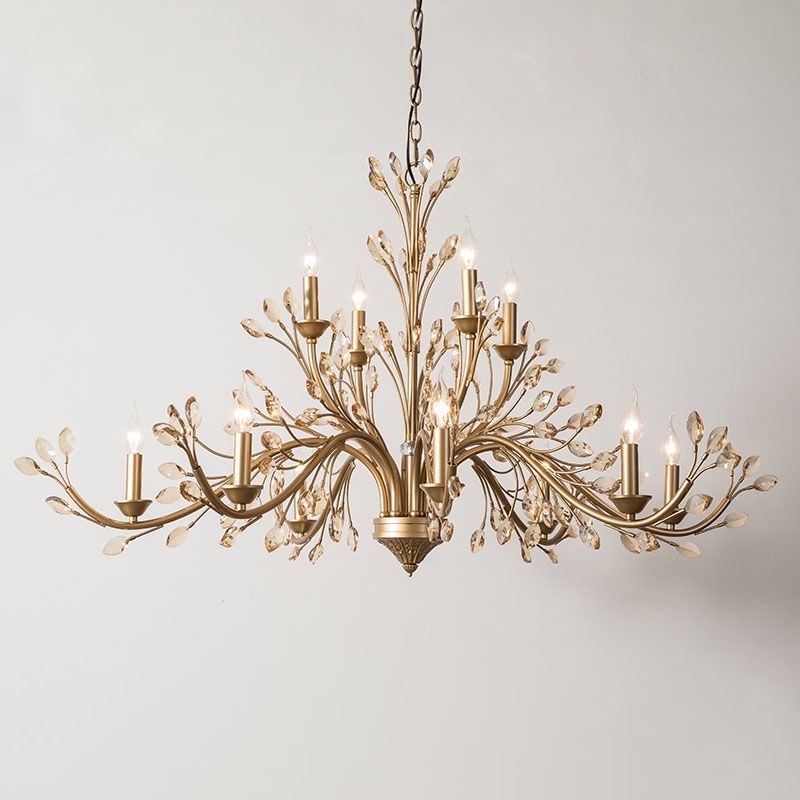 Suspended Lighting Fixture Traditional Crystal Branches Chandelier Light Fixture