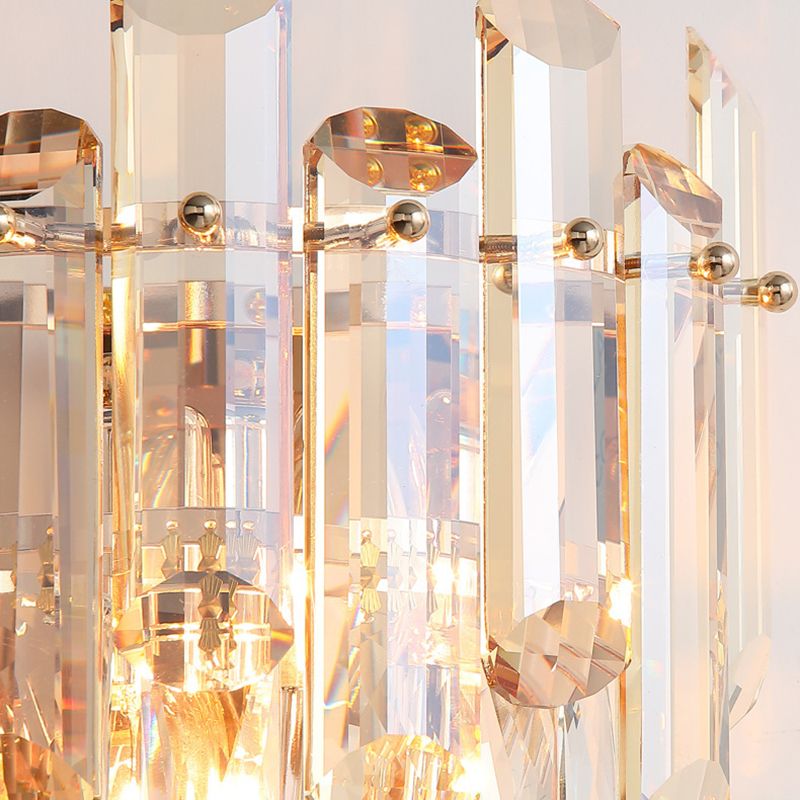 Crystal Geometric Wall Mount Lamp Simple 2 Lights Wall Mounted Light Fixture