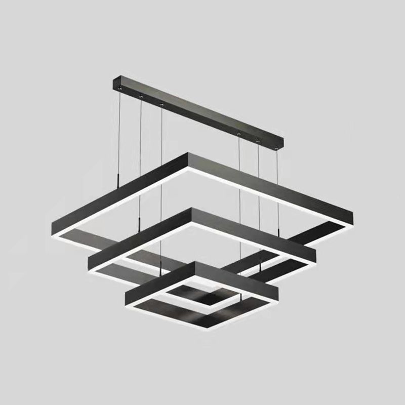 Lámparas de lámparas cuadradas de varios niveles Restaurante moderno