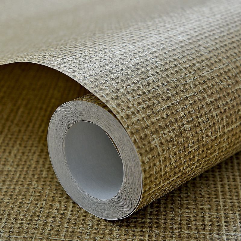 Crisscrossed Rattan Effect Wallpaper Light-Color Japanese Wall Decor for Bedroom