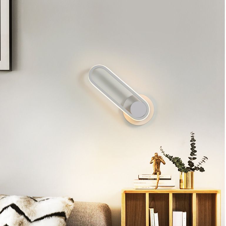 Lámparas de pared de la cama de metal LED modernas modernas regulares con cabeza giratoria