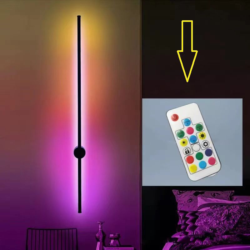 Moderno Minimalista de estilo LED LED LED LEACHIVE LIGHTING LINULACIÓN DEL ALUMINIO DEL ALUMINIO ILUMINACIÓN EN ENCENDIDO NEGRO