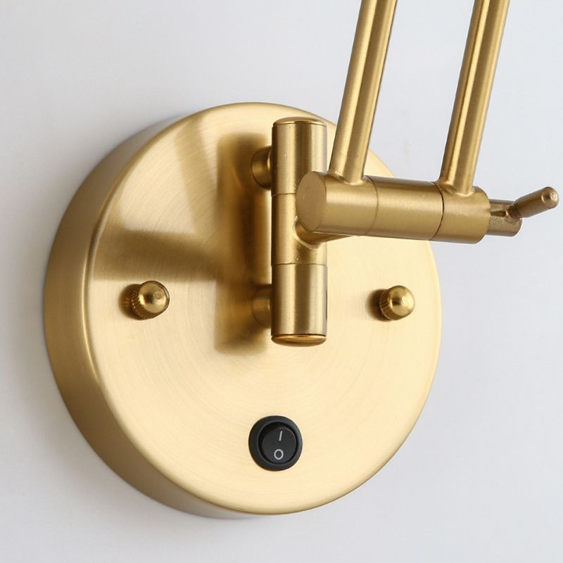 Modern Style Metal Wall Sconce 1 Light Wall Mount Light for Bedroom Bedside